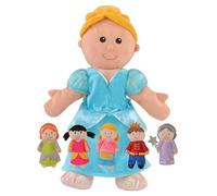Fiesta Crafts Cinderella Hand and Finger Puppet Set Kids Toy - Soft Puppet with 5 Finger Puppets inc. Prince, Fairy Godmother - Educational Toy for Developing Storytelling Ages 3 to 9 Years