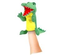 Crocodile Hand Puppet for Kids by Fiesta Crafts - Soft & Interactive Hand Puppet Toy with Moving Mouth & Arms for Role Play, Creativity & Sensory Skills Toys for 3-9 Year Old Boys & Girls