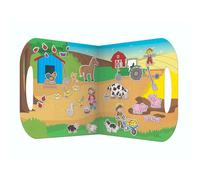 Farm Stickabouts Sticker Sets by Fiesta Crafts - Glue-Free Stickers - Stick & re-stick on all smooth surfaces - Play scene & lots of washable stickers for endless imaginative play. Age 3-7 years