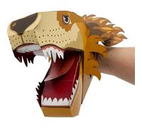 Fiesta Crafts Lion 3D Hand Puppet Craft Kit - Colourful & Easy to Assemble Unicorn Hand Puppet - Complete Arts and Crafts Set to Improve Motor Skills, Creativity, & Imagination