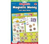 Fiesta Crafts Magnetic Money Learning Chart, Coins, Notes & Play Board