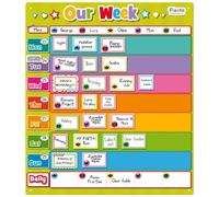 Fiesta Crafts Magnetic Weekly Planner Timetable - Visual timetable for the Whole Family Fiesta Crafts Multicolor