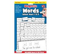 Magnetic Words Years 1 & 2 by Fiesta Crafts - Learning Resources - 160 word pieces & Magnetic Board - Early Development & Learning Toy. Ages 5+