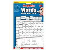 Magnetic Words Years 1 & 2 by Fiesta Crafts - Learning Resources - 160 word pieces & Magnetic Board - Early Development & Learning Toy. Ages 5+