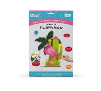 Make a Felt Craft Kit by Fiesta Crafts - Sticky- No Glue or Tools Needed - Craft Kit for Kids - Ages 5-9 Years (Flamingo Scene)