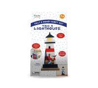 Make a Lighthouse Felt Craft Kit by Fiesta Crafts - Fun Educational DIY Craft Kit - Sticky-Back Felt and Wood Craft Decoration - No Glue or Tools Needed - Craft Kit for Kids - Ages 5-9 Years