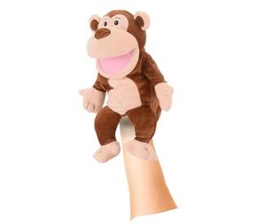 Fiesta Crafts Monkey Hand Puppet for Kids - Soft & Interactive Monkey Toy with Moving Mouth & Arms for Role Play, Creativity & Sensory Skills Toys for 3 Year Old Boys & Girls & Above