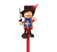 Fiesta Crafts Musketeer Pencil 2 Pack - Hand Painted with Removable Puppet Fiesta Crafts Multicolor