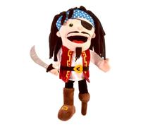 Fiesta Crafts Pirate Hand Puppet for Kids - Soft & Interactive Pirate Toy with Moving Mouth & Arms for Role Play, Creativity & Sensory Skills - Gift Toys for 3 - 9 Year Old Boys & Girls…