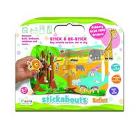 Fiesta Crafts T-2828 Safari Stickabouts,- Reusable Stickers with no glue and no mess - Use again & gain on smooth surfaces