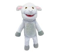 Fiesta Crafts Sheep Hand Puppet for Kids - Interactive Toy with Moving Mouth & Arms in White Fiesta Crafts White