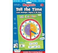 Fiesta Crafts Tell the Time Learning Clock, 58 Magnets & Dry Wipe Pen