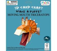 Fiesta Crafts Triceratops 3D Dinosaur Hand Puppet Craft Kit Fiesta Crafts Multicolor