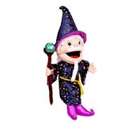 Fiesta Crafts Wizard Hand Puppet for Kids - Soft & Interactive Wizard Toy with Moving Mouth & Arms for Role Play, Creativity & Sensory Skills - Gift Toy for 3 Year Old Boys & Girls