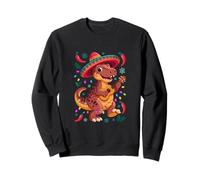 Fiesta Dino Guitar Christmas Party Sweatshirt