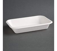 Fiesta Green Compostable Bagasse Food Trays 24oz, Pack of 50