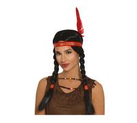 Fiesta Guirca - Native American Pigtail Wig - Adult