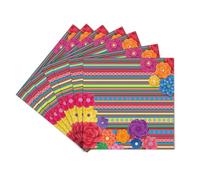 Fiesta Napkins Cinco De Mayo Party Decorations Mexican Theme Blanket Rainbow Colors Paper Napkins Fiesta Dinner Hand Towels for Home Party Decor Dining Tableware Supplie
