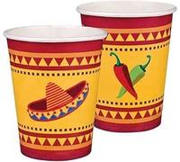 Fiesta Party Supplies Tableware Plates Cups Napkins Tropical-Themed Fiesta Decoration Birthday (Cups)