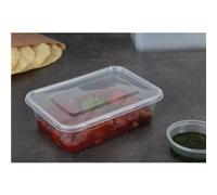 Fiesta Recyclable Plastic Microwavable Containers with Lid Medium 650ml (Pack of