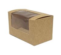 Fiesta Recyclable Bloomer Box with PET Window 70x125mm (500 pack)