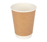 Fiesta Recyclable Coffee Cups Double Wall Kraft 340ml/12oz (Pack of 25)