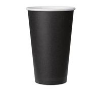 Fiesta Recyclable Coffee Cups Single Wall Black 455ml / 16oz (50 Pack)