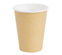 Fiesta Recyclable Coffee Cups Single Wall Kraft 340ml / 12oz (50 Pack)