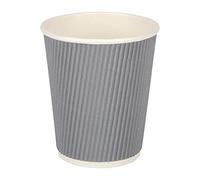 Fiesta GP430 Takeaway Coffee Cups, Ripple Wall, 8 oz., Charcoal (Pack of 25)
