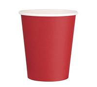 Fiesta Recyclable Hot Cups Single Wall Red - 228ml (8oz) (Sleeve 50)