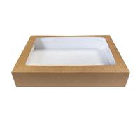 Fiesta Recyclable Large Platter Box with PET Window (Pack 25)