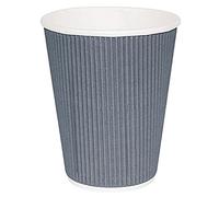 Fiesta Recyclable Ripple Wall Hot Cups Charcoal 340ml, Box of 500