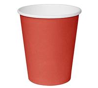 Fiesta Recyclable Single Wall Hot Cups 340ml 12oz, Red, Box of 1000