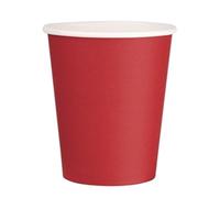 Fiesta Recyclable Single Wall Takeaway Coffee Cups Red 8oz (1000 Pack)