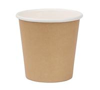 Fiesta Recyclable Takeaway Espresso Cups 112 ml / 4 oz (Pack of 50), Kraft Colourway, Single Wall Cardboard Coffee Cups, Leakproof Lining, Disposable Sauce Pots, Lids Sold Separately (DY982), GP446