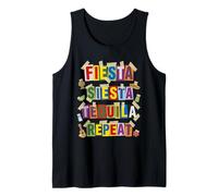 Fiesta Siesta Tequila Repeat Mexican Party Tank Top