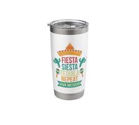 | Fiesta Siesta Tequila Repeat | Viva Mexico Stainless Steel Insulated Tumbler