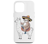 Fiesta Sloth Sombrero Riding Motivation Love Llama Case for iPhone 13 Pro Max
