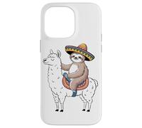 Fiesta Sloth Sombrero Riding Motivation Love Llama Case for iPhone 14 Pro Max