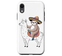 Fiesta Sloth Sombrero Riding Motivation Love Llama Case for iPhone XR