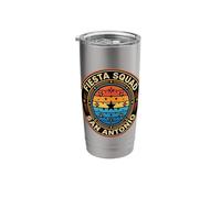 Fiesta Squad San Antonio Texas Cinco De Mayo Retro Stainless Steel Insulated Tumbler