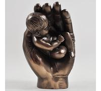 Fiesta Studios A Little Handful, Cold Cast Bronze Baby Sculpture - Love is Blue Collection