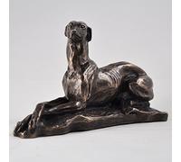 Fiesta Studios Harriet Glen's Greyhound Lying Down Dog Cold Cast Bronze Sculpture Home Decor or Gift Idea H9cm