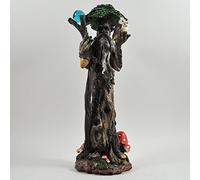 Fiesta Studios Tall Tree Ent with Staff & Owl Greenman Decorative Garden Myth Sculpture H30cm