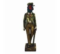 Fiesta Studios The Hunting Pheasant Statue Vintage Clothing Style Unique Novelty Decor Steampunk Fantasy Dapper Animals H26cm
