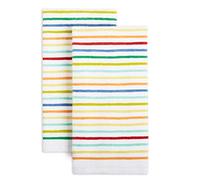 Fiesta Tropical Stripe Kitchen Towel Set, 16"x28", Multi-Colored