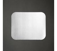 Fiesta White Cardboard Waxed Lids for Medium Foil Containers - Form Secure Seal - Moisture and Grease Proof - Pack of 500