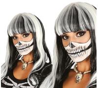 Fiestas Guirca - 4032 Wig with White-Black Bangs