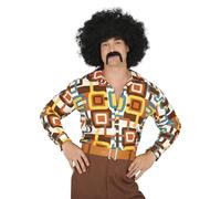 FIESTAS GUIRCA | 70s Shirt Multicolor - Adult Men's Costume Accessory - Ideal for 70s Themed Parties, Carnival and Halloween - Retro and Vintage Style