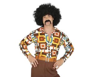 FIESTAS GUIRCA | 70s Shirt Multicolor - Adult Men's Costume Accessory - Ideal for 70s Themed Parties, Carnival and Halloween - Retro and Vintage Style